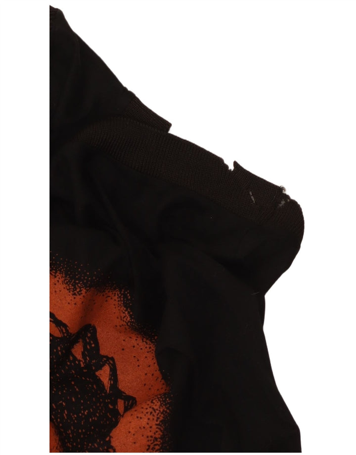 VINTAGE Damska sukienka bez rękawów z grafiką bąbelkową UK 14, średnia czarna