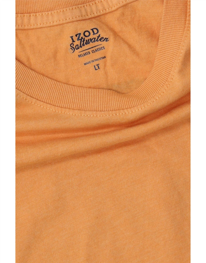 IZOD Mens Salt Water Graphic T-Shirt Top Large Orange Vintage Izod and Second-Hand Izod from Messina Hembry 