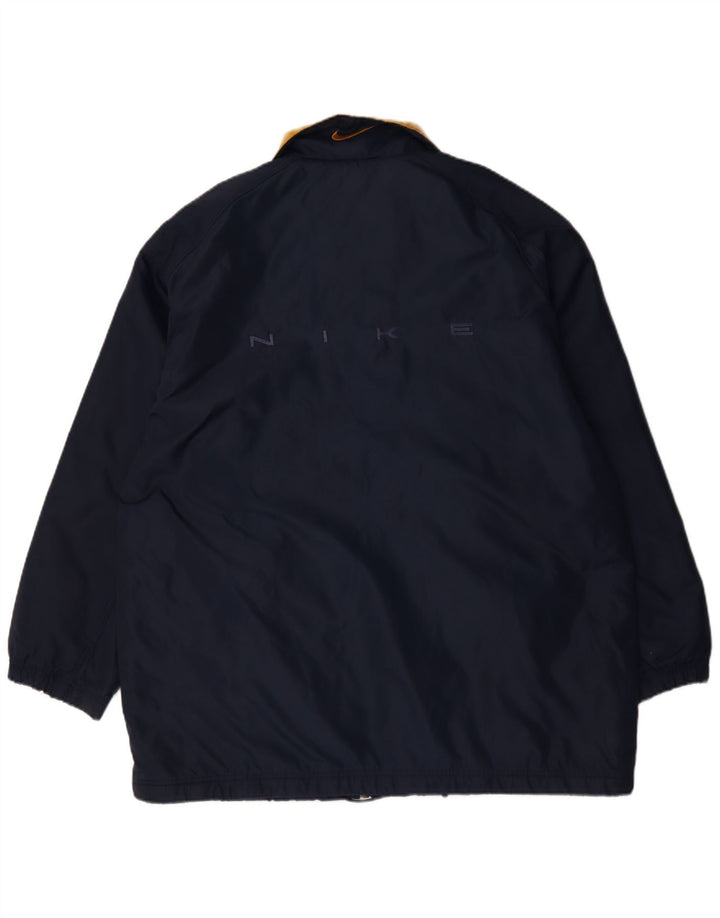 Męska kurtka przeciwdeszczowa Nike UK 40, duża, granatowa, nylonowa