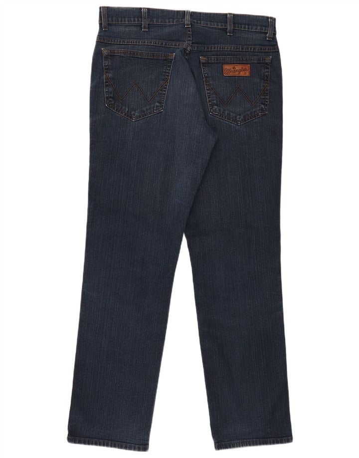Męskie proste dżinsy Wrangler W34 L32 granatowe