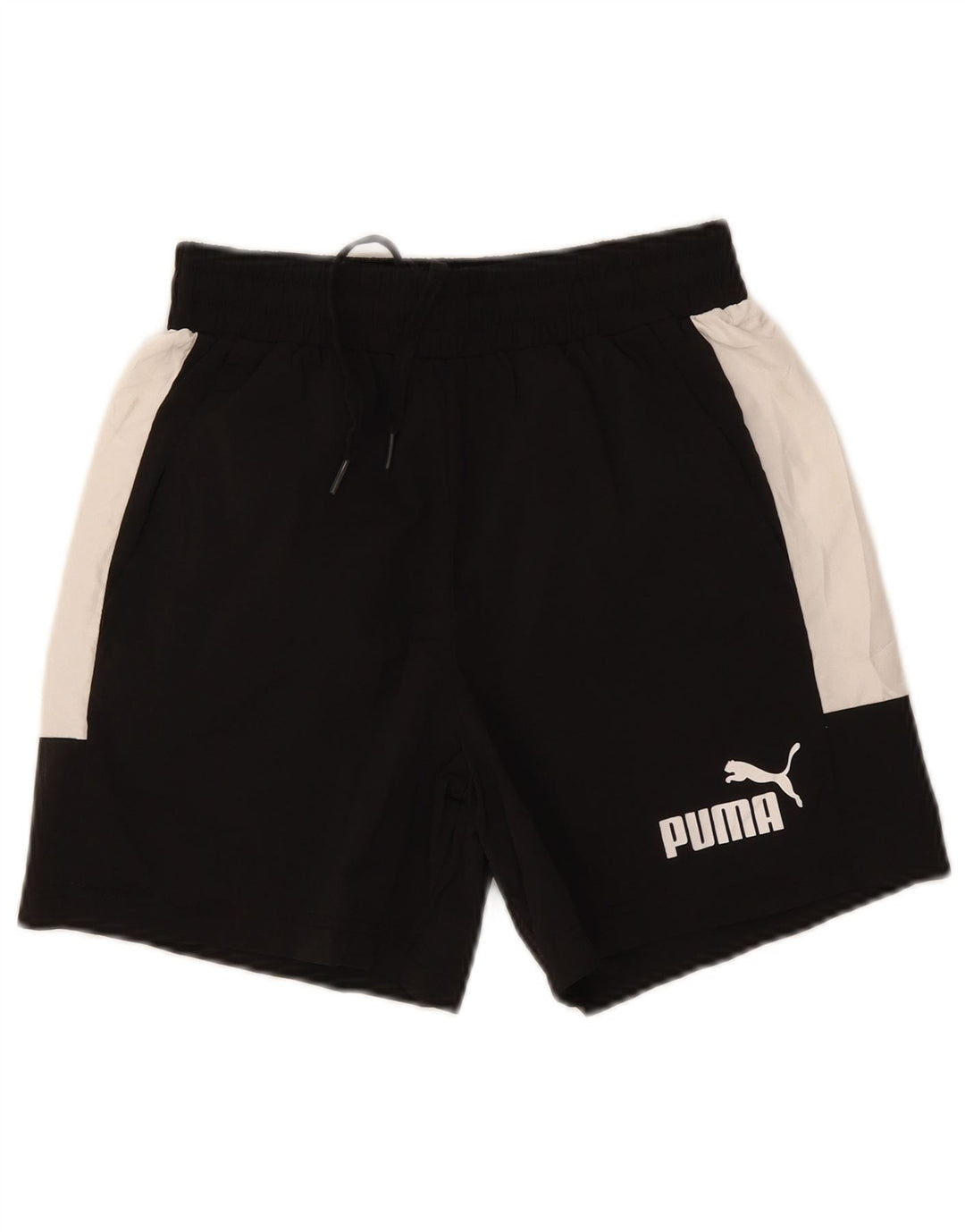 Męskie spodenki sportowe Puma z grafiką, mały czarny poliester z blokami kolorów