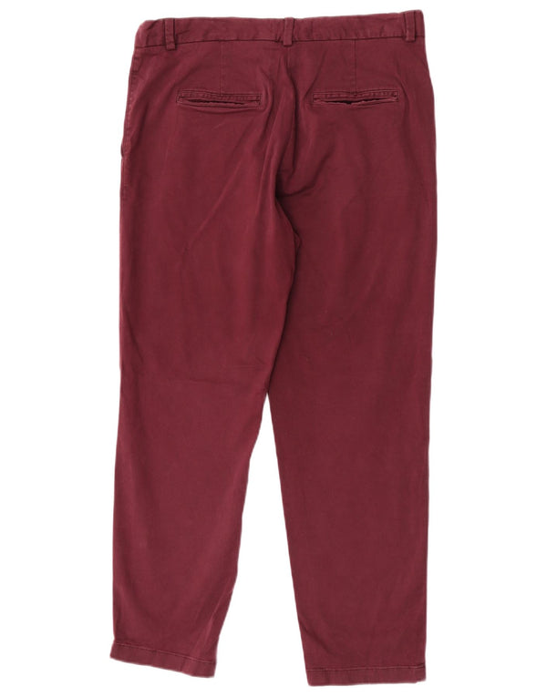 Spodnie Chino Marks & Spencer Damskie UK 12 Medium W28 L26 Burgundowe