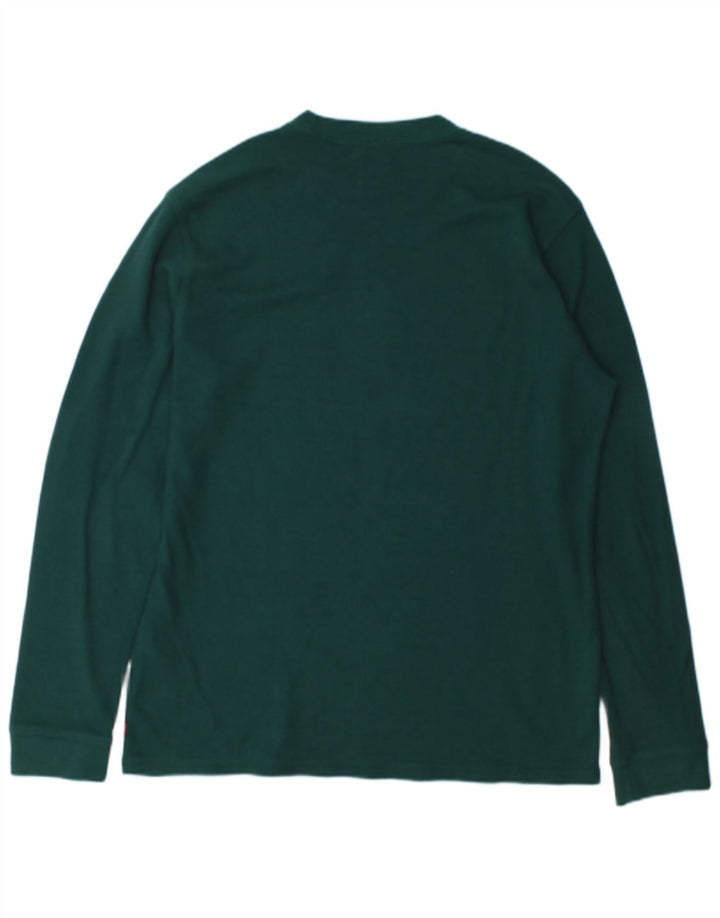 Męski standardowy top Levi's z długim rękawem, duży, zielony, bawełniany
