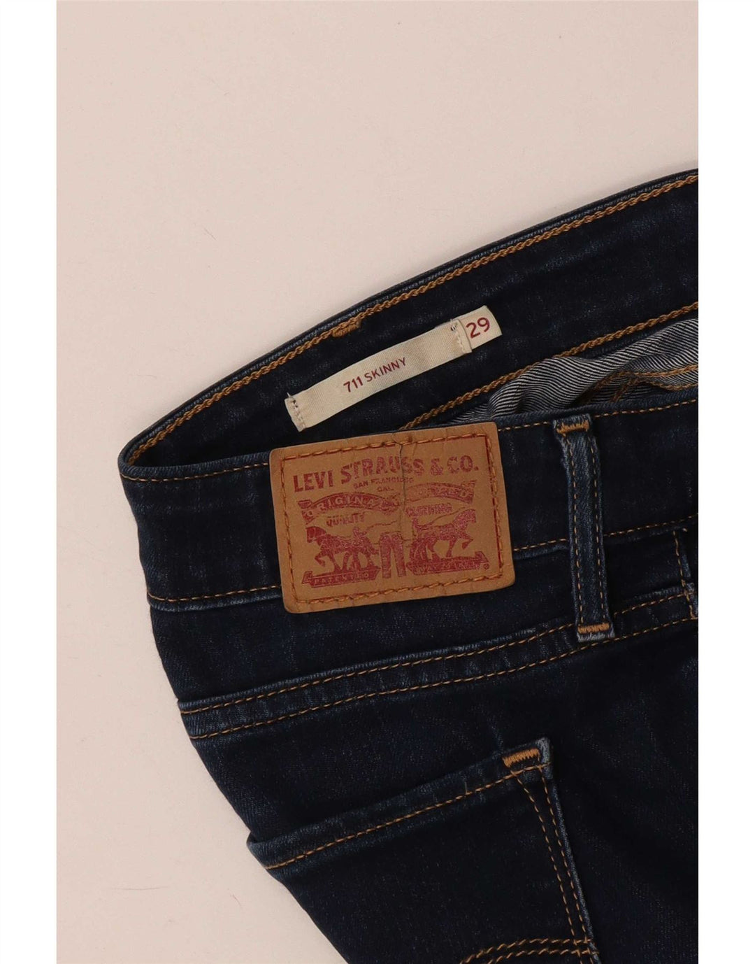 Damskie jeansy Levi's 711 Skinny W29 L31 granatowe