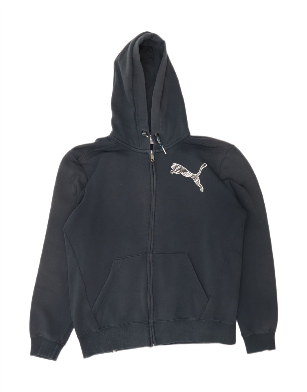PUMA Mens Zip Hoodie Sweater Medium Black Vintage Puma and Second-Hand Puma from Messina Hembry 
