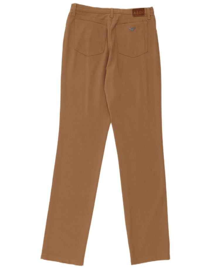 Damskie spodnie typu slim casual Armani W30 L34 Brązowy poliester