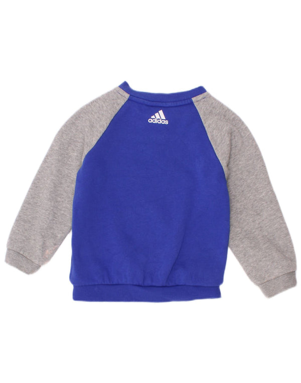 Adidas Baby Boys Graphic Bluza Sweter 12-18 miesięcy Niebieski Colorblock