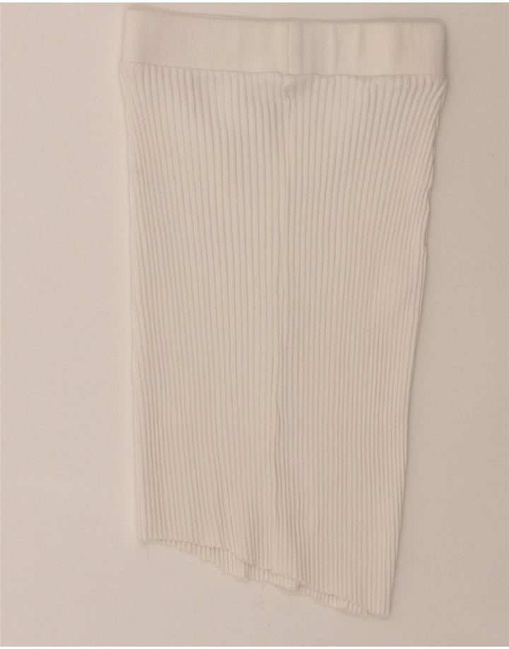 ZARA Womens Knit Asymmetrical Skirt Small W26  White Vintage Zara and Second-Hand Zara from Messina Hembry 