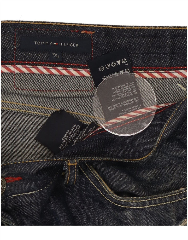 Męskie proste dżinsy Tommy Hilfiger W36 L32 Niebieskie bawełniane