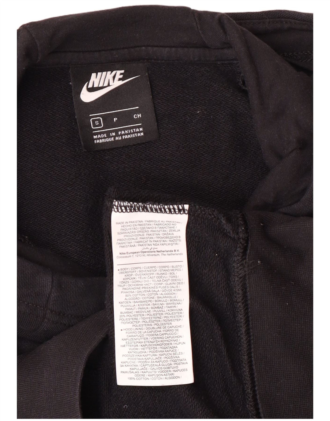 Damski sweter oversize z kapturem Nike UK 10, mały, czarny, bawełniany