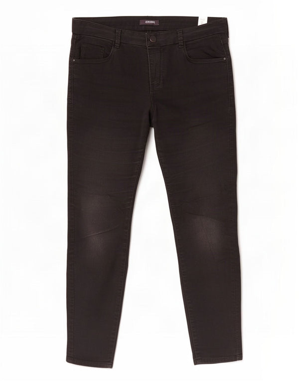 Marks & Spencer Damskie krótkie jeansy Jegging UK 14 Large W32 L27 Czarna bawełna