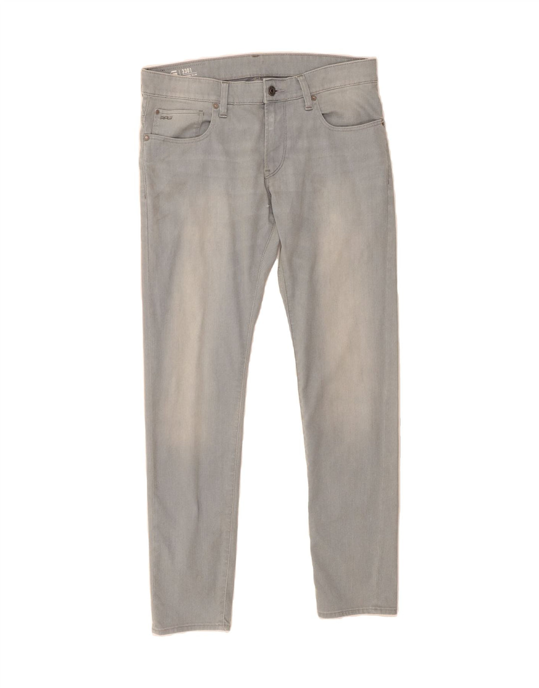 G-STAR Mens 3301 Slim Jeans W33 L32 Grey Cotton Vintage G-Star and Second-Hand G-Star from Messina Hembry 
