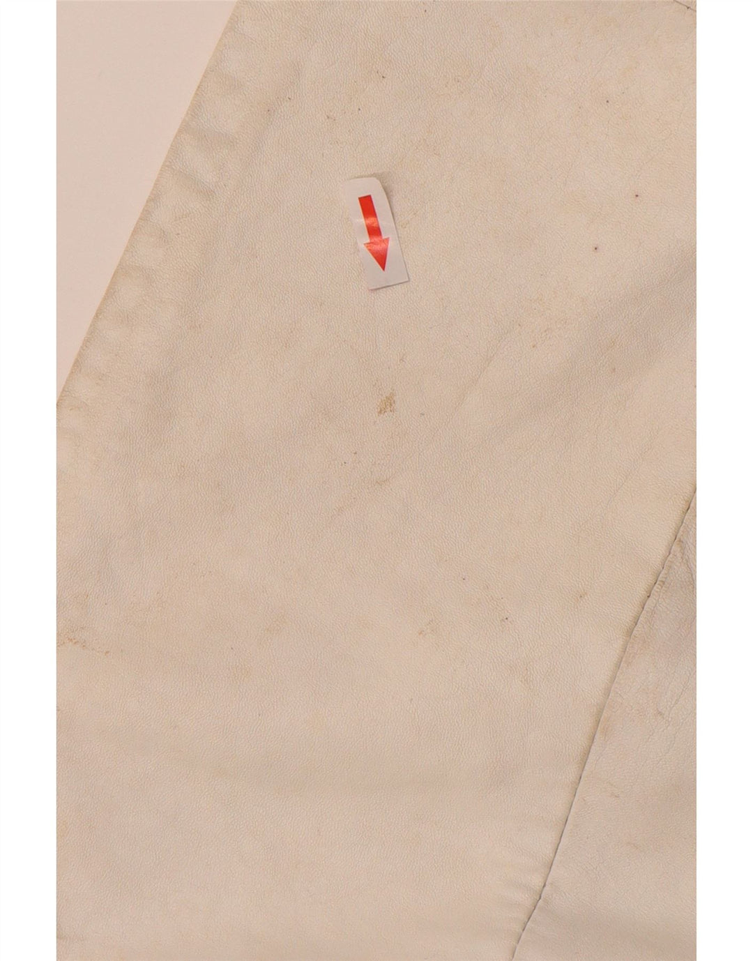 Vintage damski skórzany 2-częściowy zestaw spódnic UK 12 Medium W26 Off White