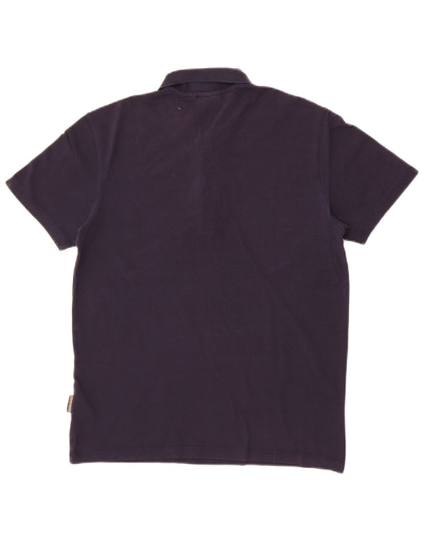 Męska koszulka polo Napapijri Geographic, mała, granatowa, bawełniana