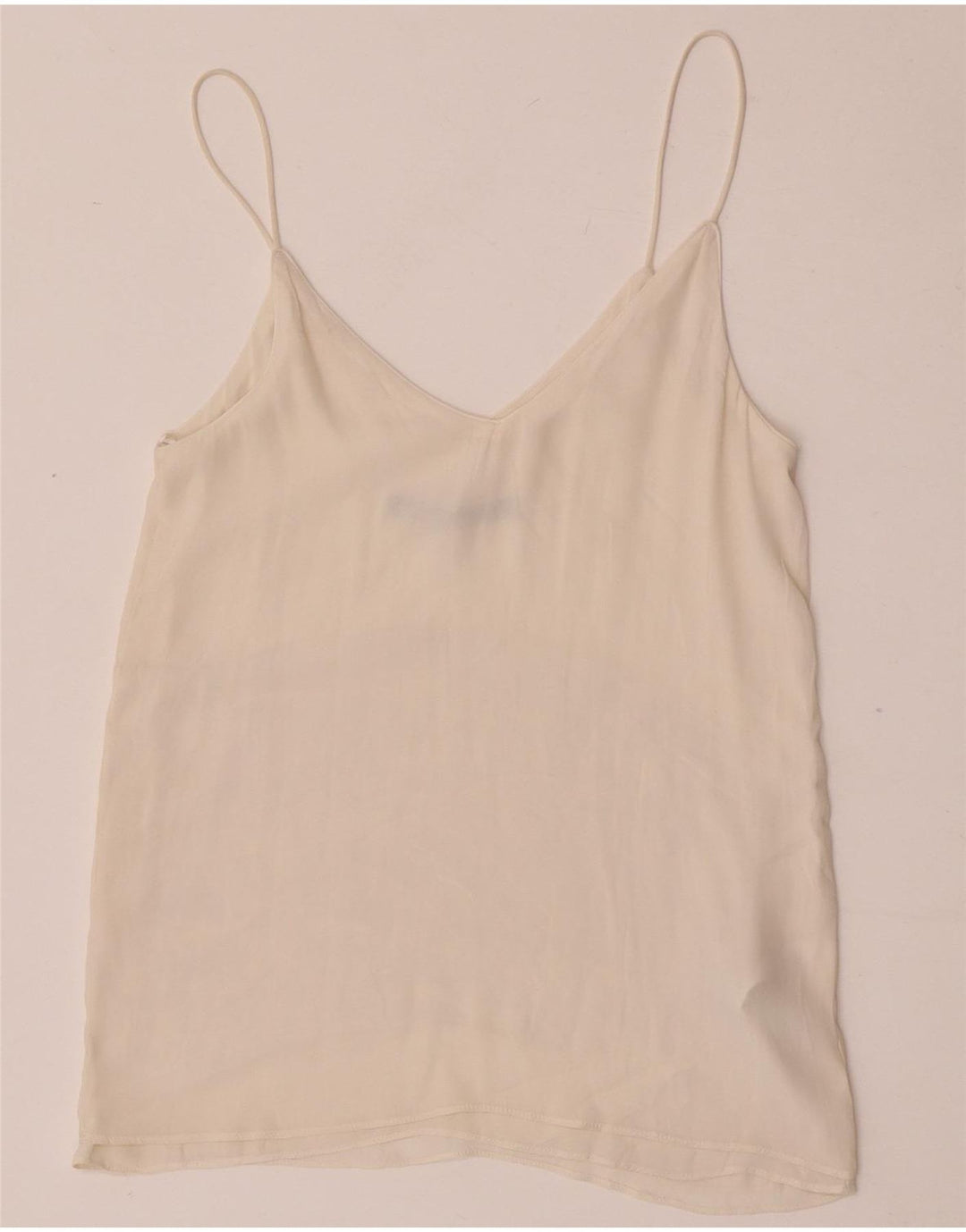 Damski top na ramiączkach Zara UK 6 XS w kolorze złamanej bieli, poliester
