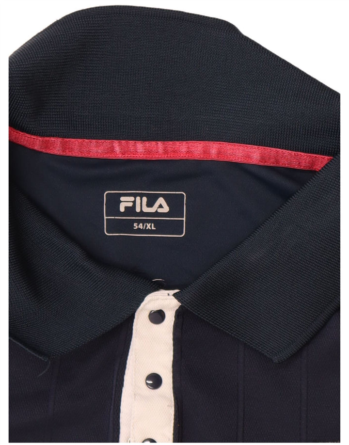 Męska koszulka polo FILA IT 54 XL, granatowa, poliester
