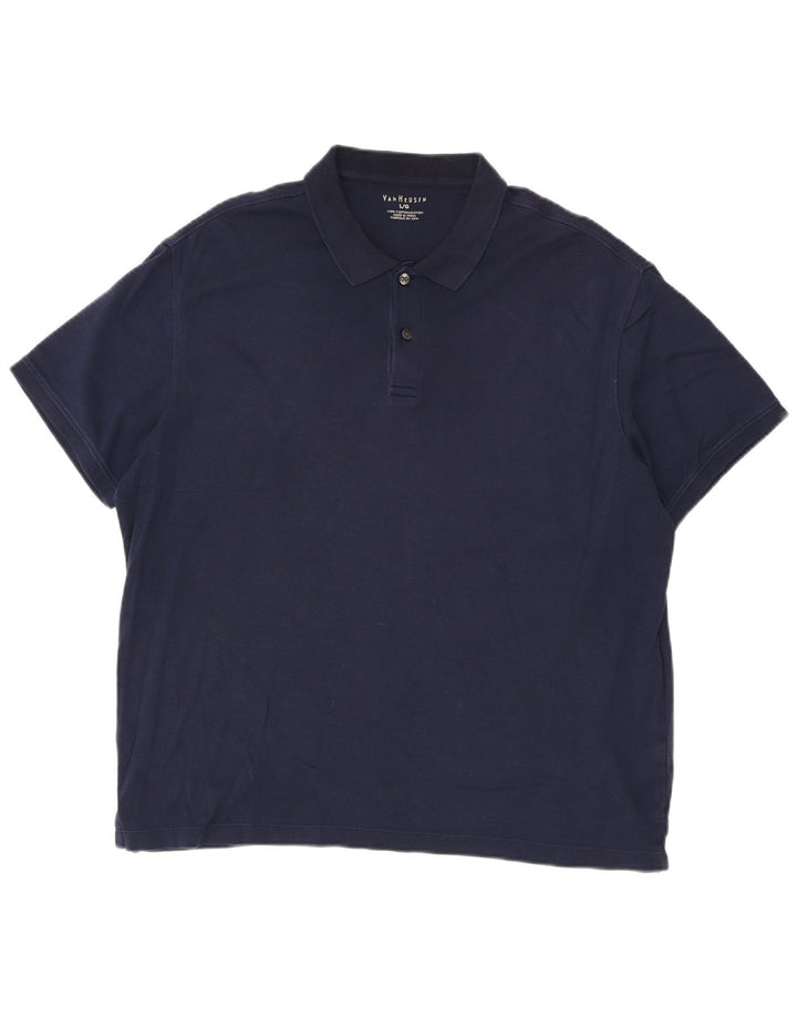 Męska koszulka polo Van Heusen, duża, granatowa, bawełniana
