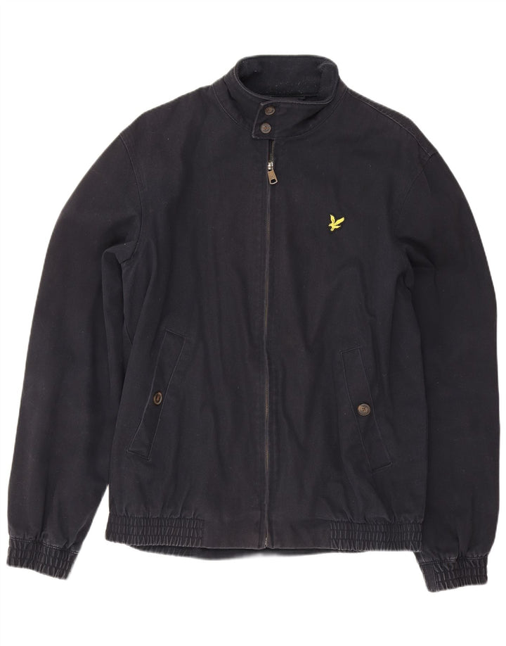 Męska kurtka bomber Lyle & Scott UK 38, średnia, granatowa, bawełniana