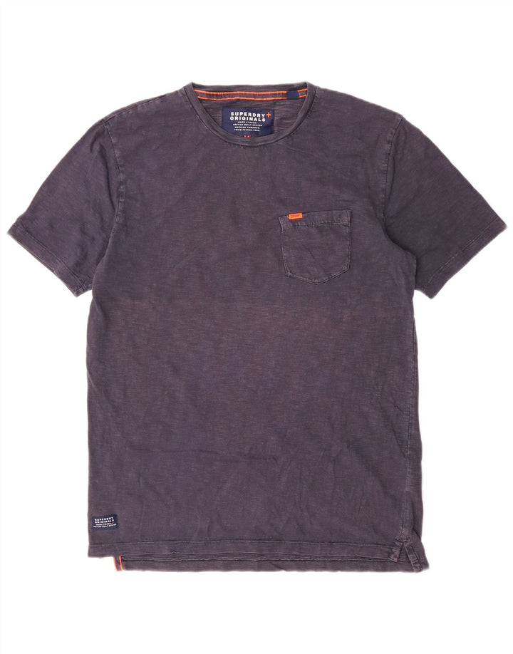 T-shirt męski Superdry, średni, granatowy, bawełniany