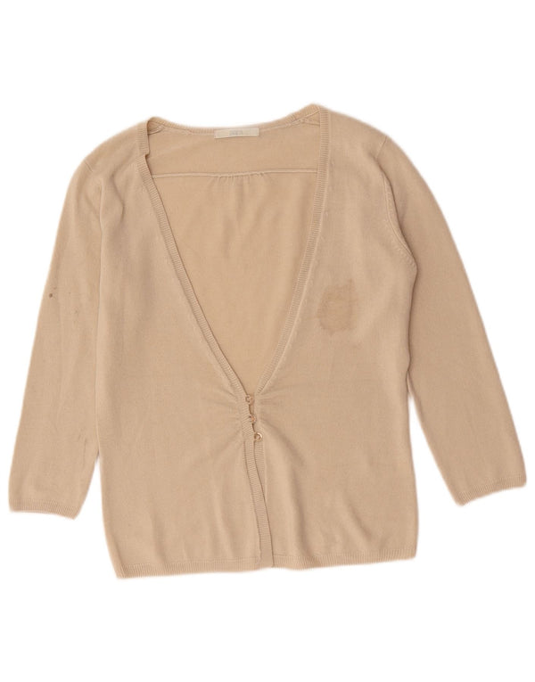 Marks & Spencer Damski sweter kardigan UK 10 Small Beżowy Akryl