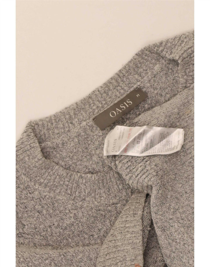 Damski sweter Oasis z dekoltem w łódkę UK 12 Średni szary akryl
