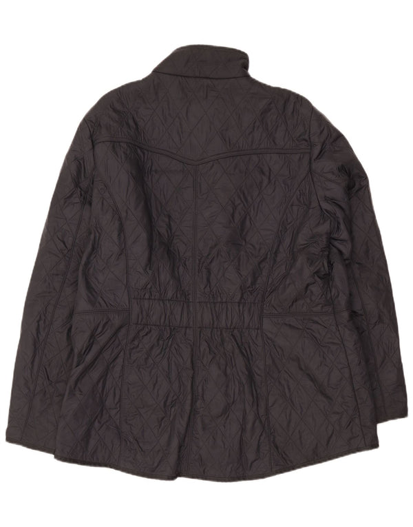 Damska pikowana kurtka Barbour UK 14, duża, czarna