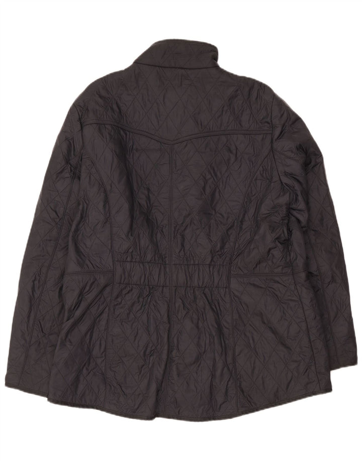 Damska pikowana kurtka Barbour UK 14, duża, czarna