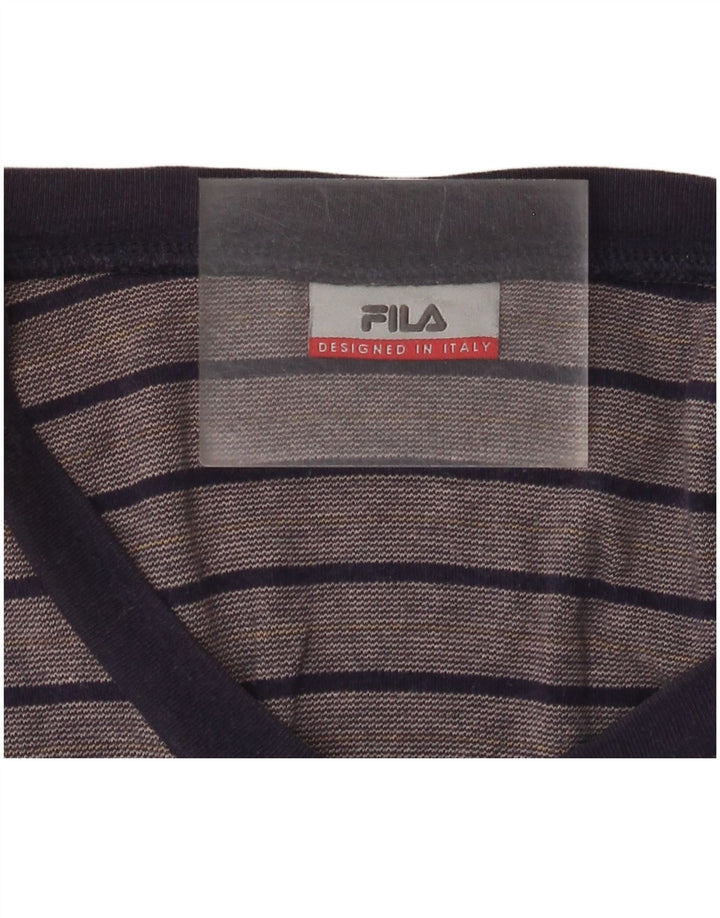 Top damski Fila z długim rękawem UK 18 XL granatowy w paski