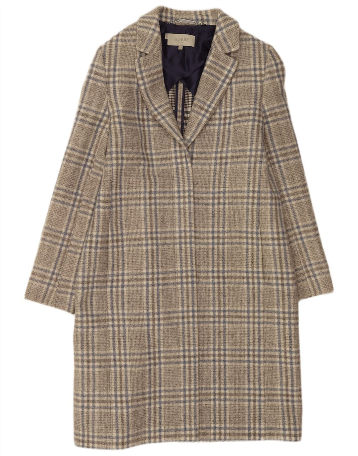 Płaszcz damski Hobbs UK 16, duży, szary, akrylowy w kratę