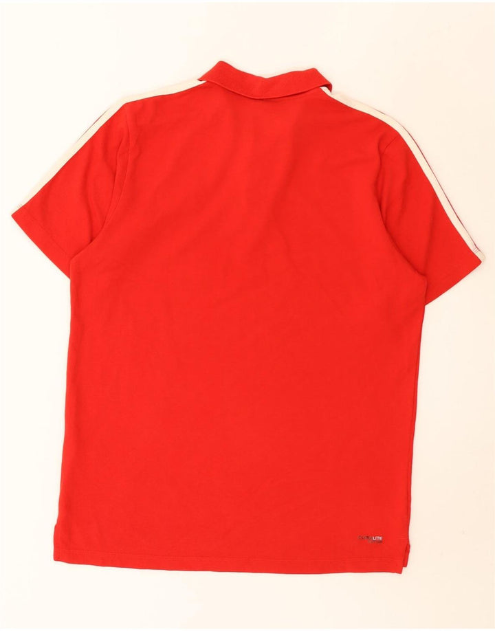 Męska koszulka polo Adidas Climalite, duża, czerwona, bawełniana