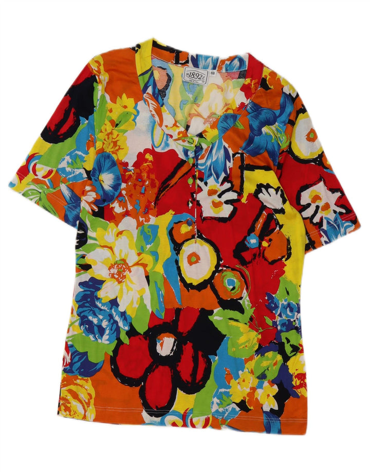 Bluzka damska Vintage Top IT 48 XL, wielobarwny, kwiatowy