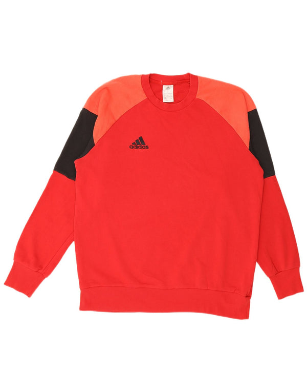 Męska bluza ADIDAS, sweter XL, bawełniana, w kolorze czerwonym