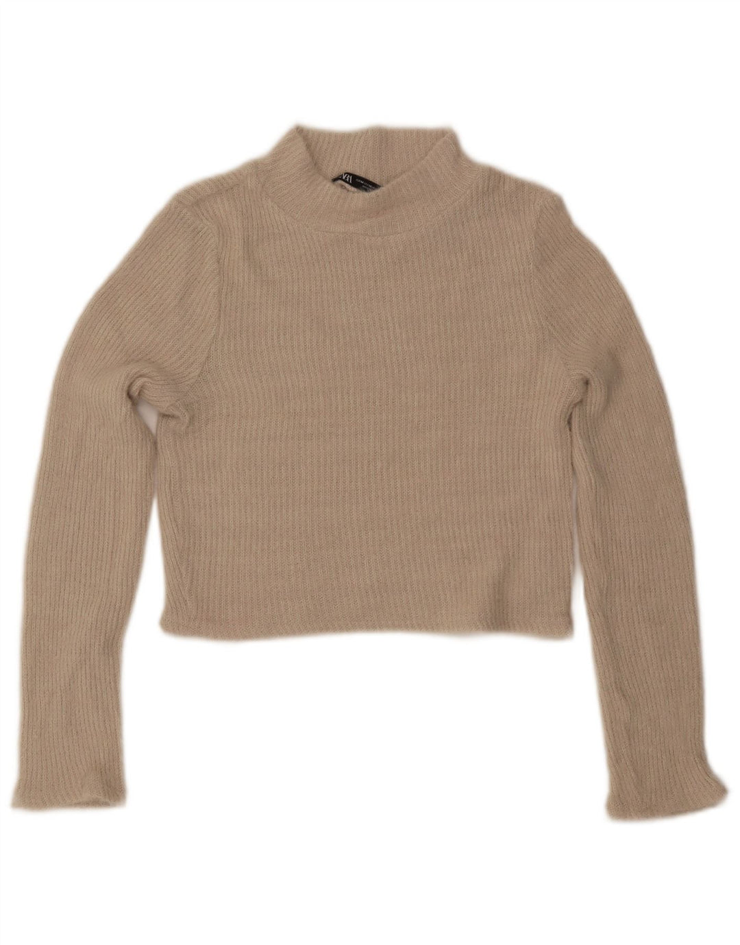 Damski sweter z golfem ZARA UK 12, średni złamanej bieli