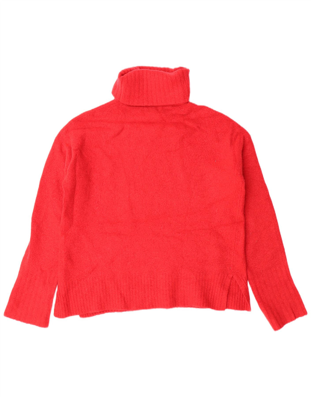 WHISTLES Damski sweter oversize z golfem UK 10 Small, czerwona wełna