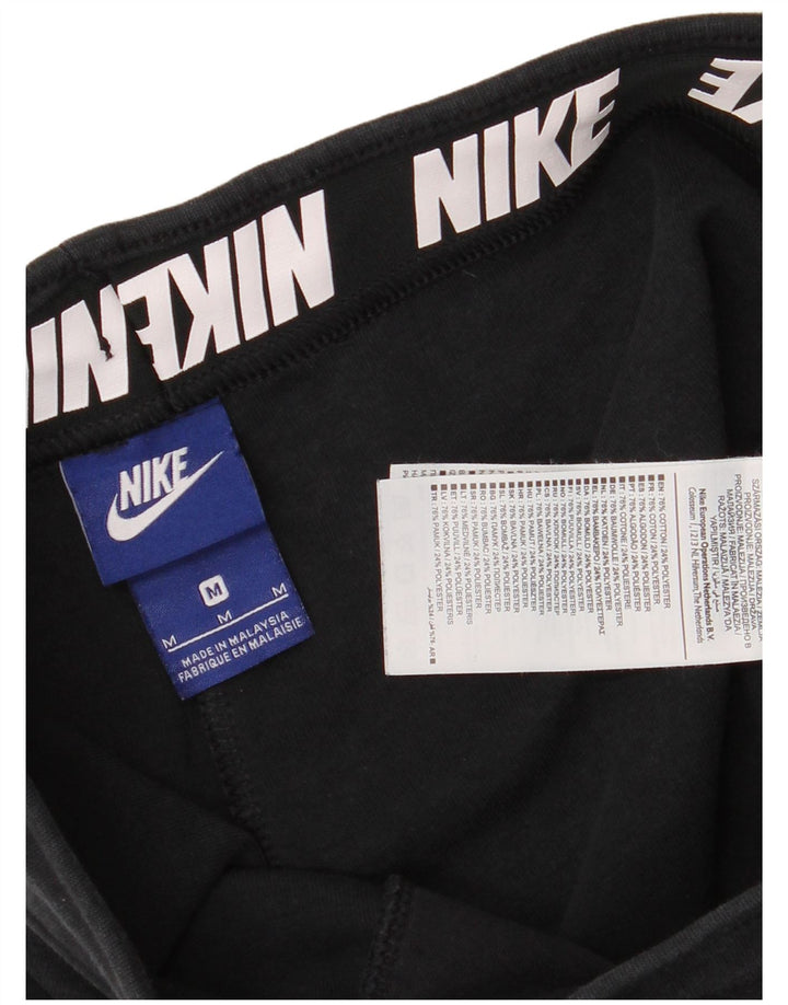 Damskie spodnie dresowe Nike Capri UK 14, średnie czarne, bawełniane