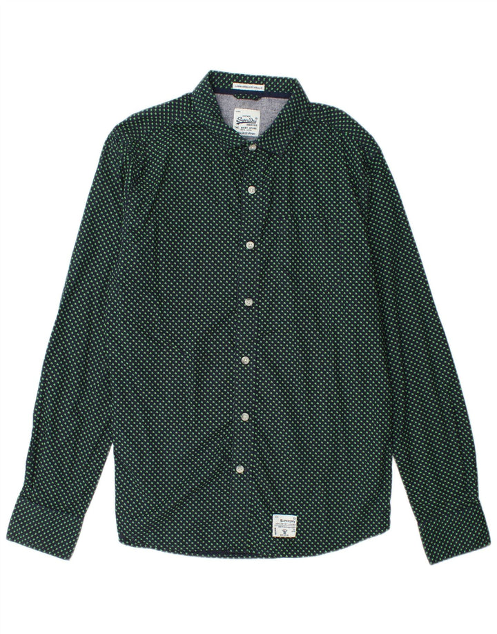 Męska koszula graficzna SUPERDRY 2XL granatowa w cętki