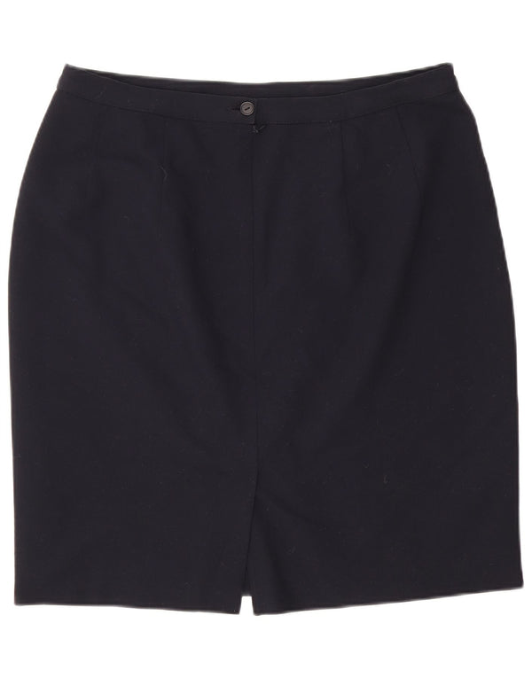 Marks & Spencer Damska spódnica ołówkowa z wysokim stanem UK 18 XL W32 Granatowa