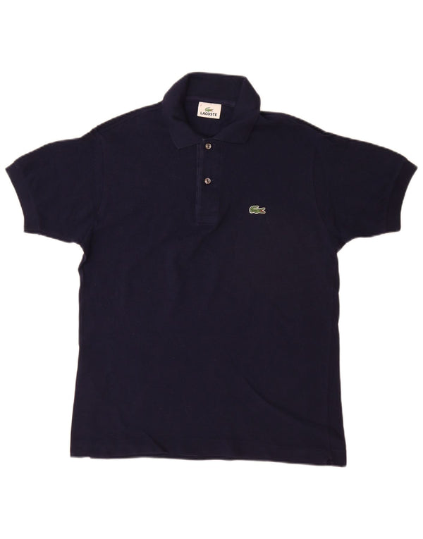 LACOSTE Mens Polo Shirt Size 3 Small Navy Blue Cotton