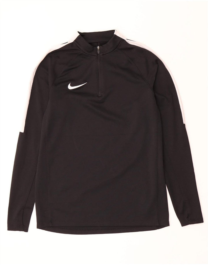 Męski dres NIKE Dri Fit z zamkiem błyskawicznym i zamkiem błyskawicznym w kolorze średniej czerni