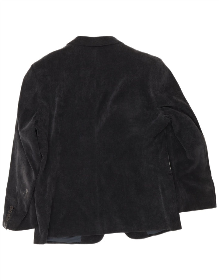 Armani Collezioni Męska marynarka sztruksowa zapinana na 2 guziki IT 58 3XL granatowa