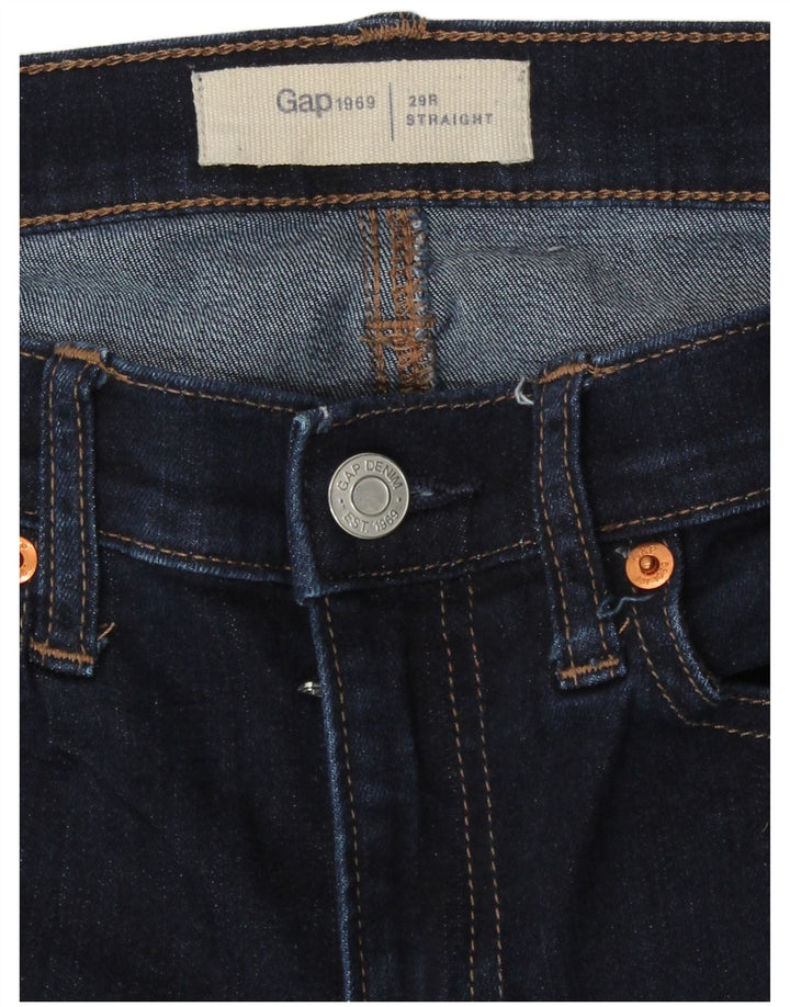 Damskie jeansy Gap Straight W29 L29 Granatowe
