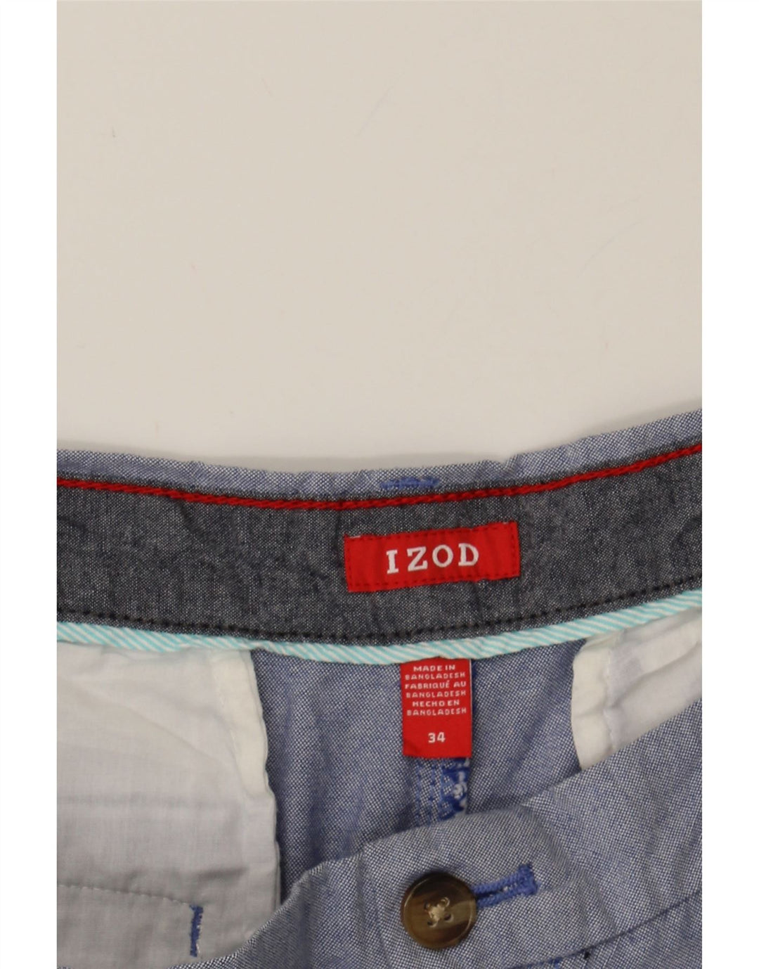 IZOD Mens Chino Shorts W34 Large  Blue Cotton Vintage Izod and Second-Hand Izod from Messina Hembry 