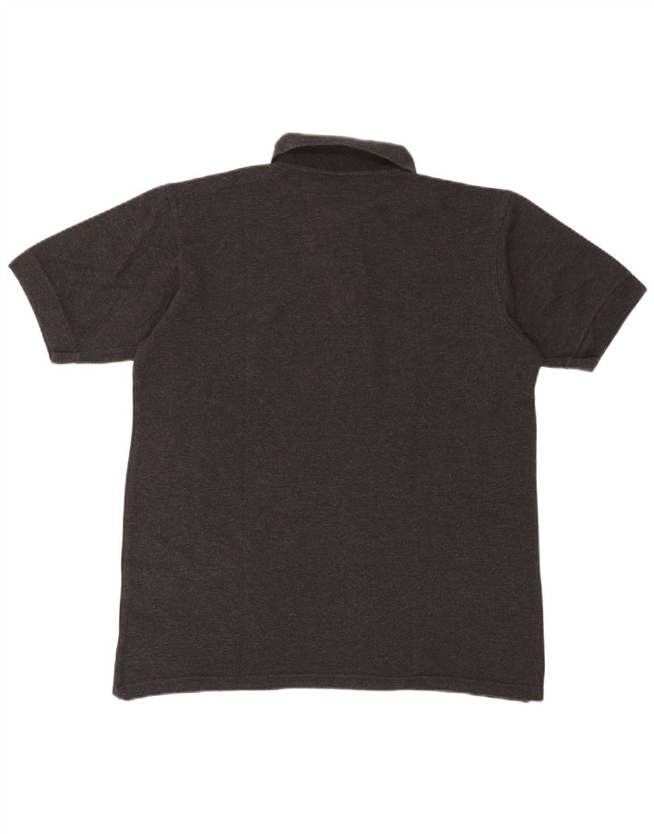 REEBOK Mens Polo Shirt Large Grey Cotton