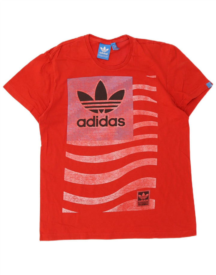 Męska koszulka graficzna Adidas Top Medium Red