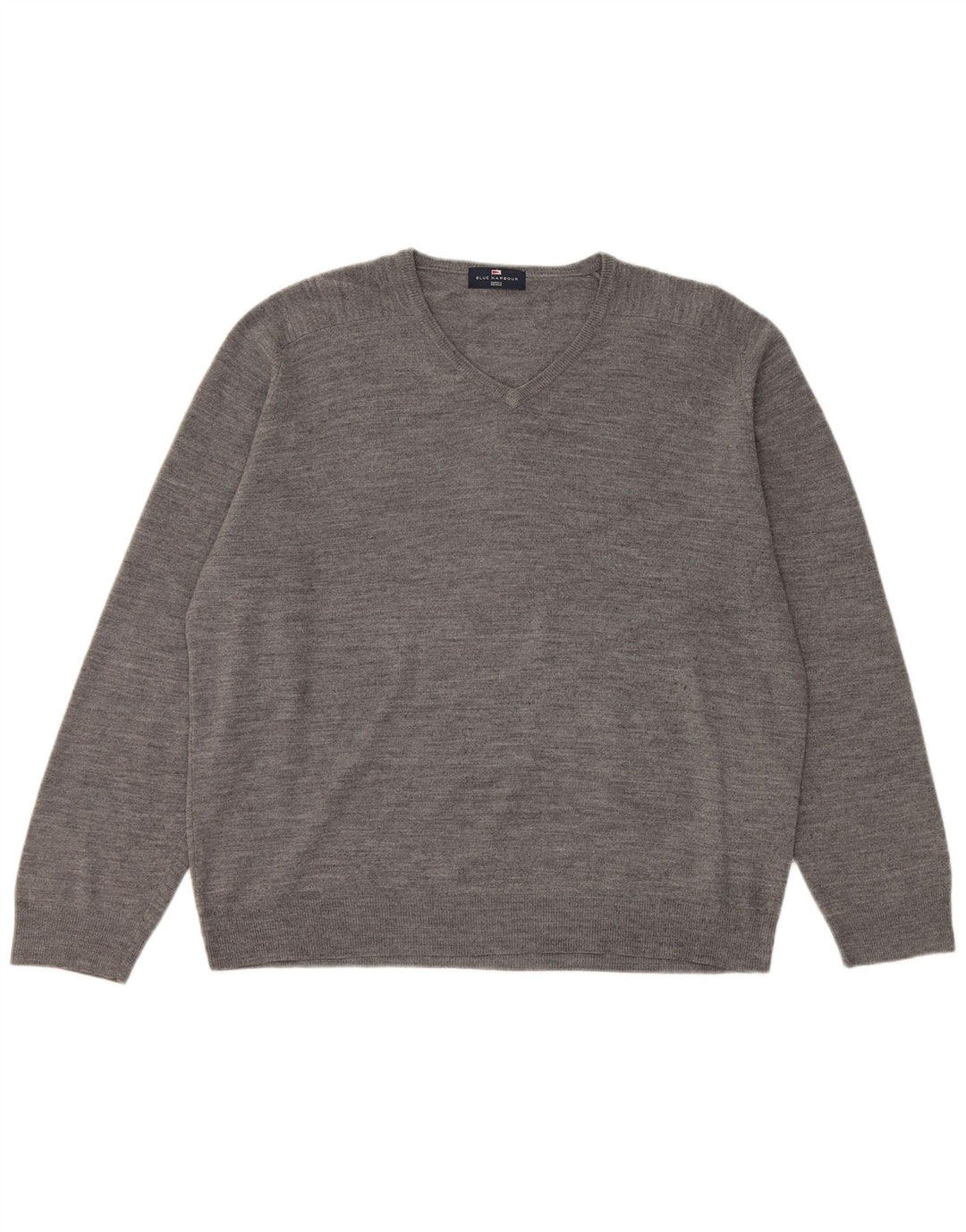 Marks & Spencer Męski sweter z dekoltem w kształcie litery V, XL, szary, akrylowy