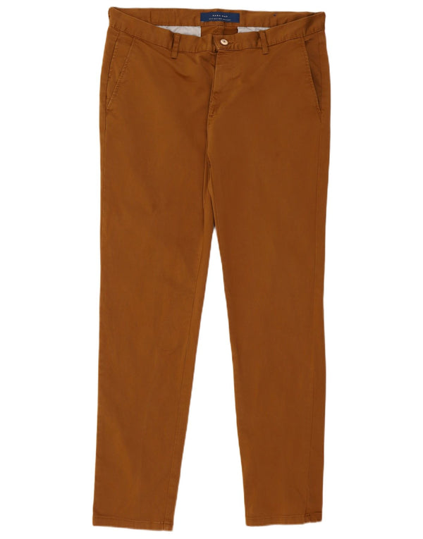 Męskie spodnie chino Zara EU 44 Large W34 L30 brązowe