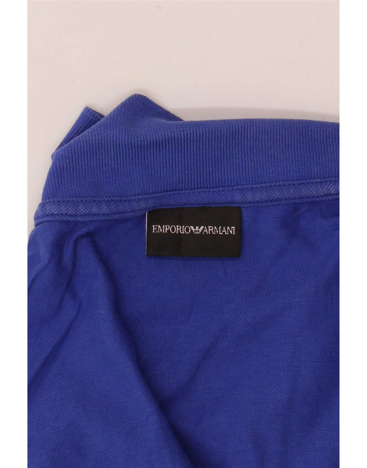 Męska koszulka polo Emporio Armani w kolorze średnioniebieskim
