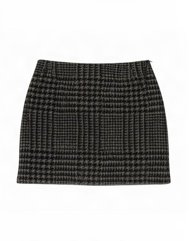 Damska spódniczka mini Jack Wills UK 8 Small W28 Szara pepitka, poliester
