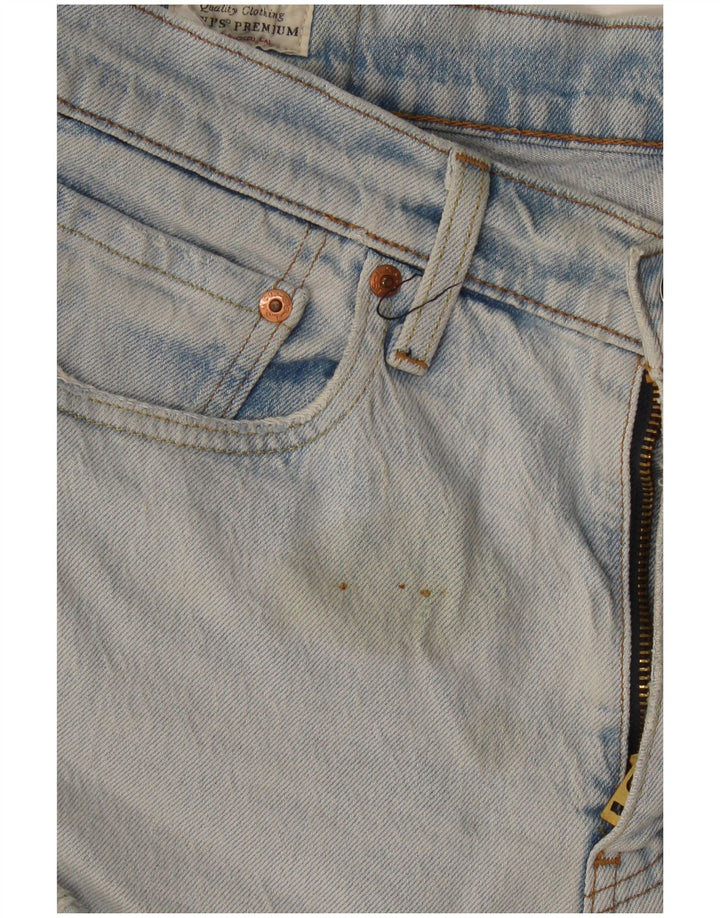 Damskie spodnie jeansowe Levi's 512 w trudnej sytuacji W32, duże, niebieskie, bawełniane