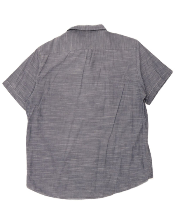 LEE Męska koszula z krótkim rękawem o regularnym kroju, 2XL, niebieska, bawełniana